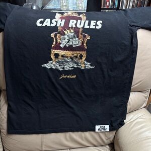 Black 'Cash Rules' Graphic T-Shirt